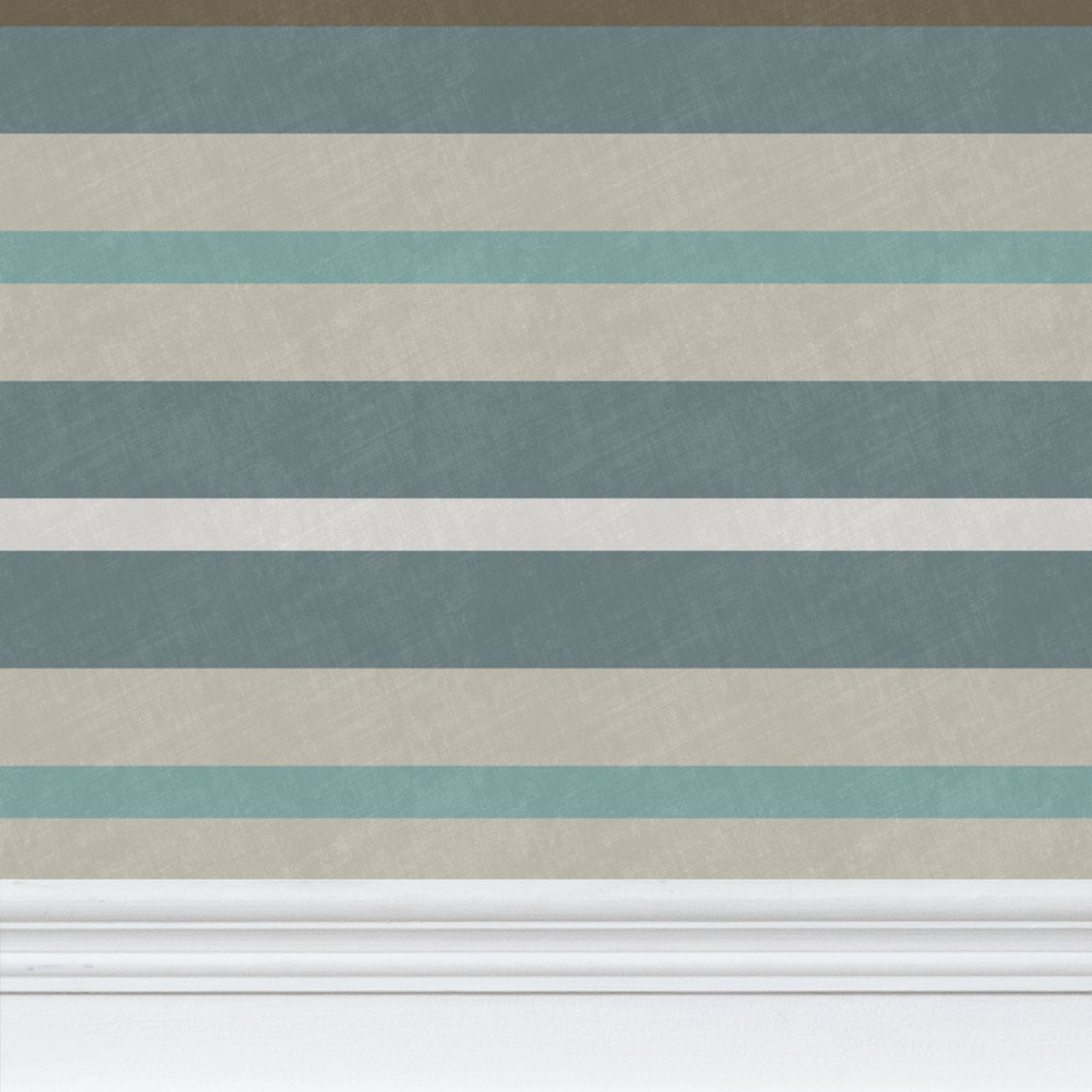 Neutral stripes with linen texture wallpaper in Beige Duck Egg Olive