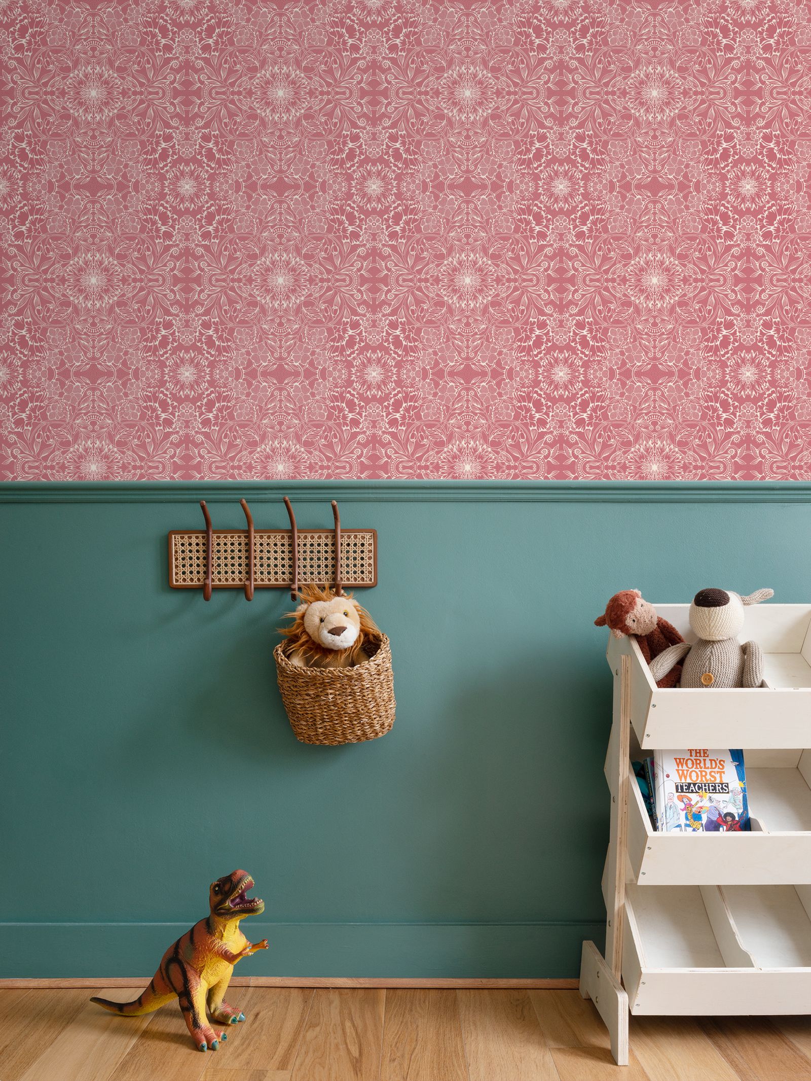Victorian Rouge Rouge Victorian Flowers Wallpaper