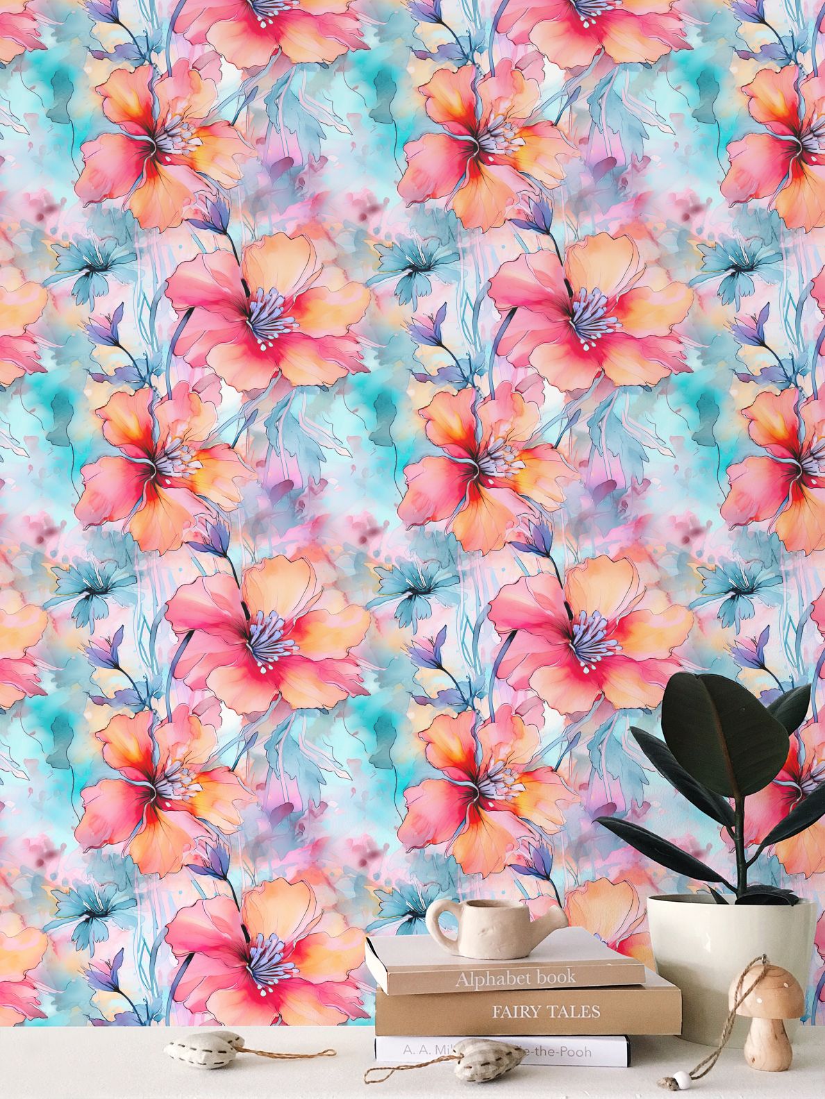 Ethereal Floral Watercolour wallpaper