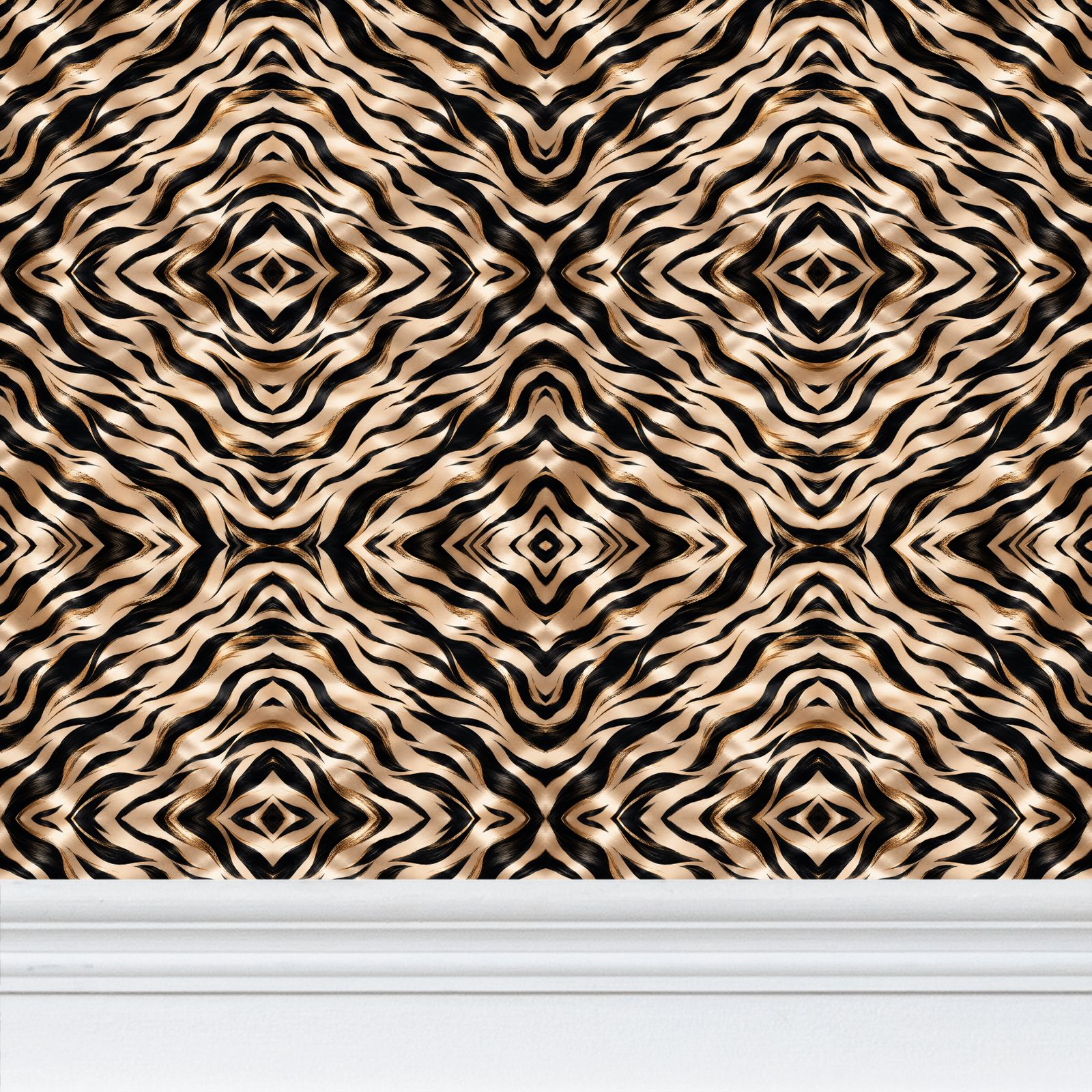 Felicéa Tiger Vessels Repeat Pattern Wallpaper