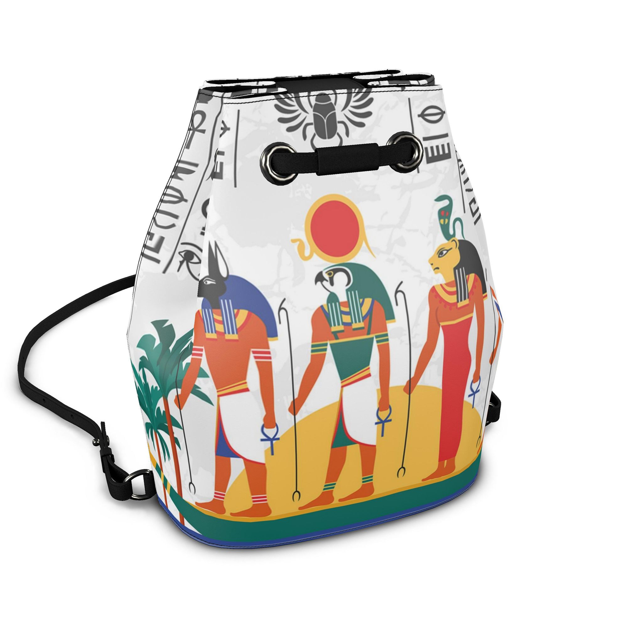 Leather Drawstring Backpack. Designer Backpacks | Contrado display picture 1