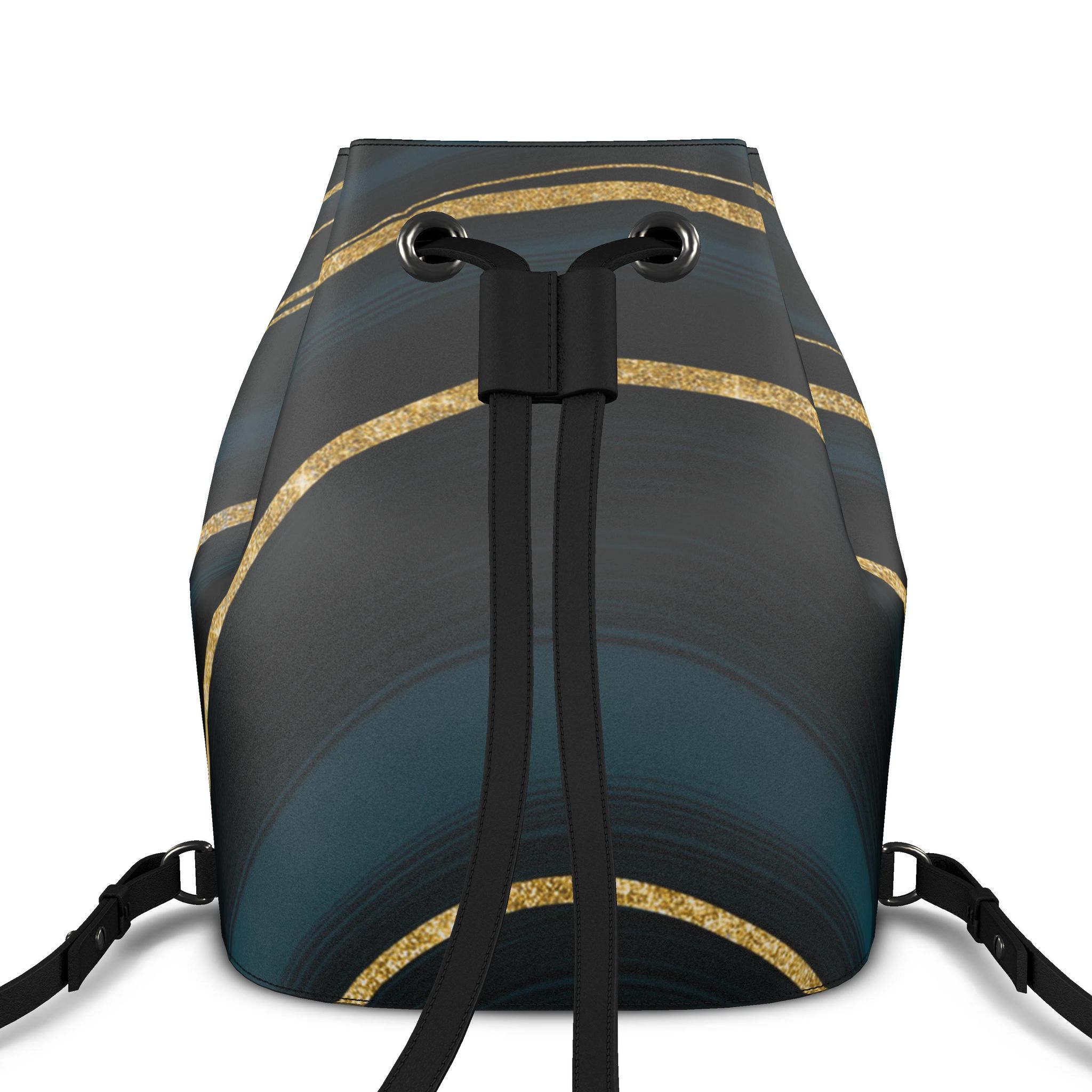 Leather Drawstring Backpack. Designer Backpacks | Contrado display picture 3