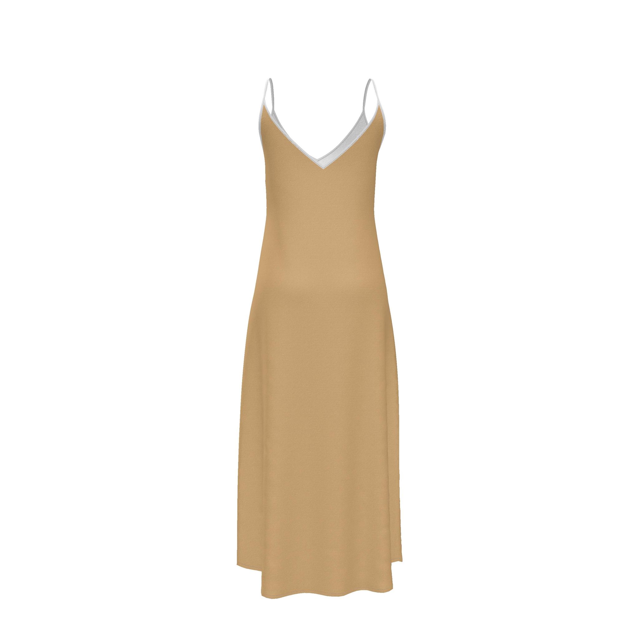 caramel satin dress Issa Caramel Slip Dress in Silk Satin