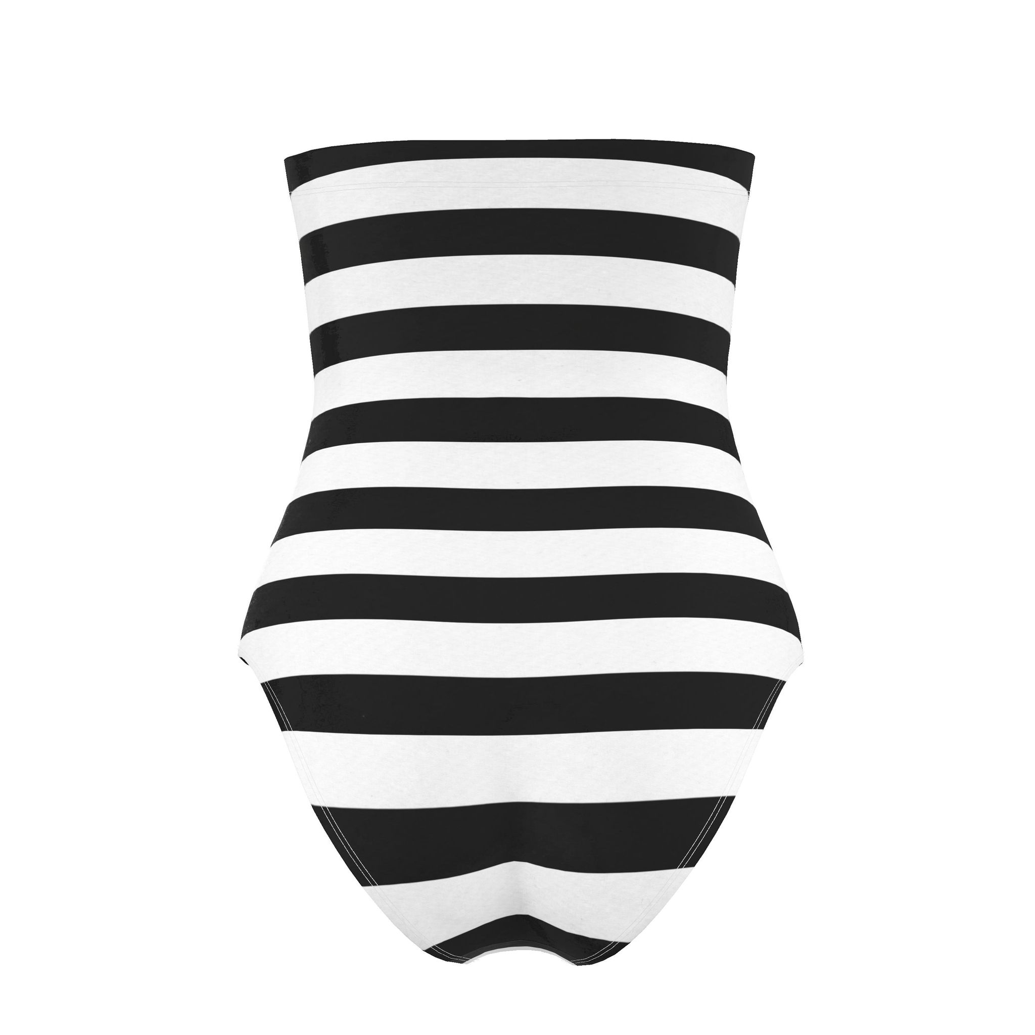 Black and White Stripe Swimsuit