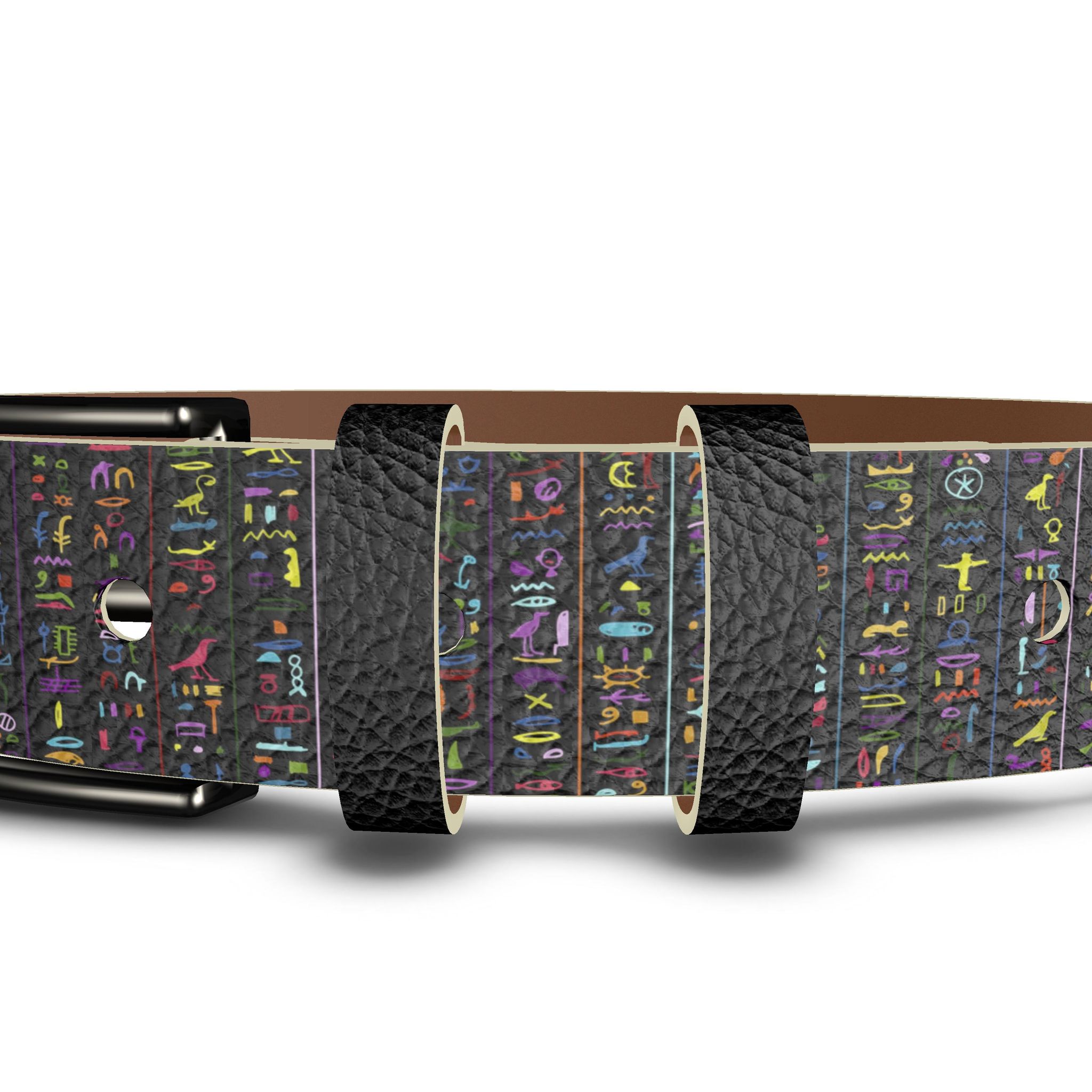 Leather Belt, Hieroglyphs colors