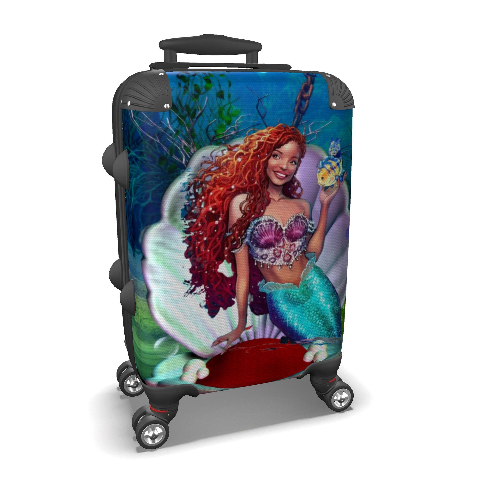 Mermaid rolling luggage cheap