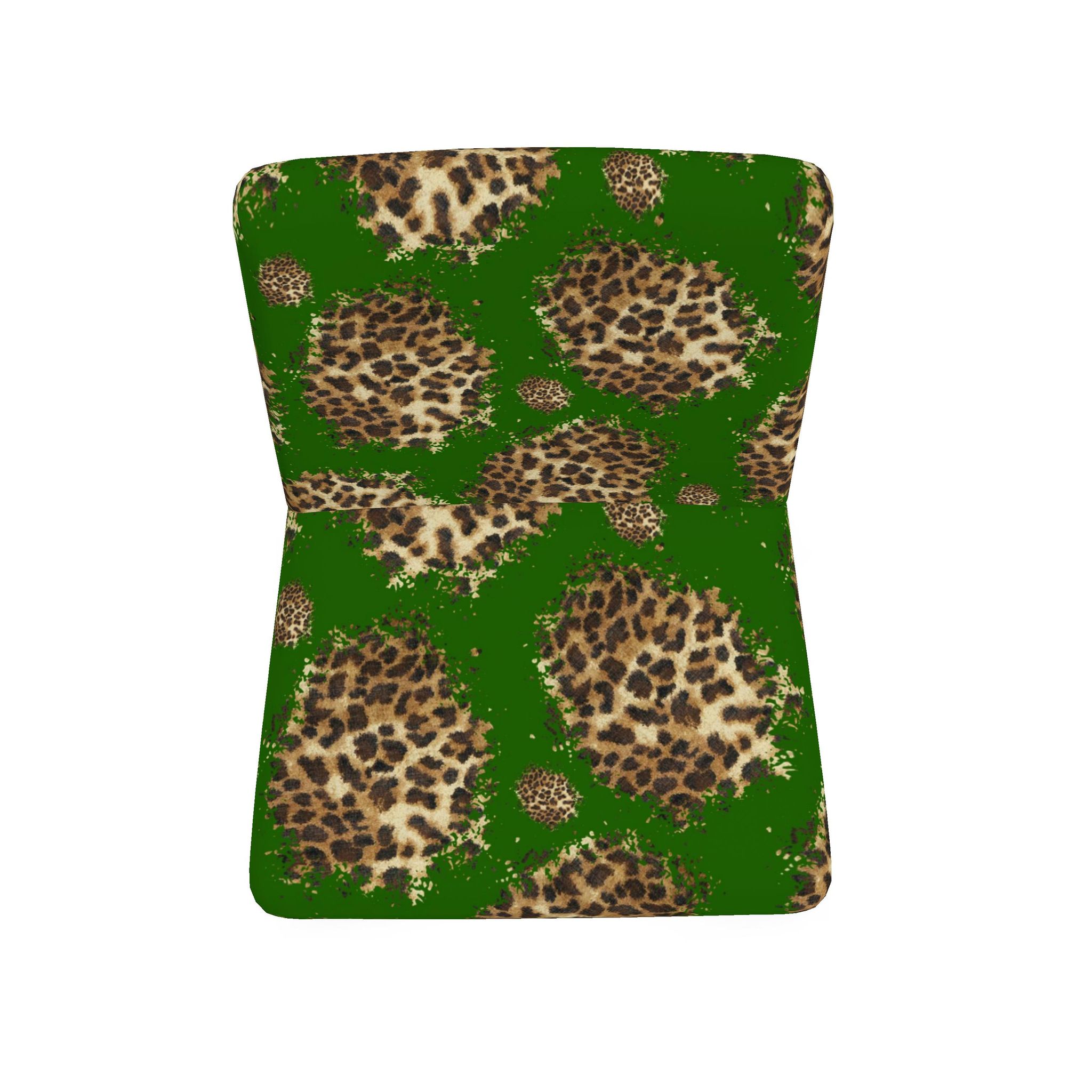 『 Green Leopard fam 』by Zuberi 60*60cm Olive Green Leopard Fabric