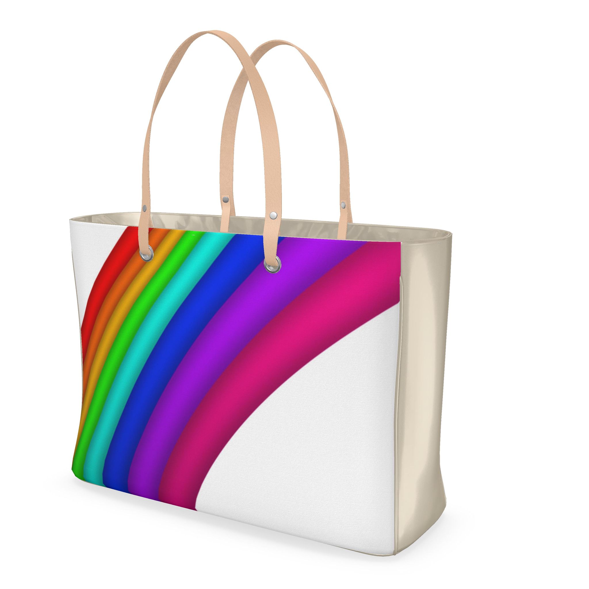 バッグ Rainbow Country All Leather Tote Bag Handbag - Rainbow