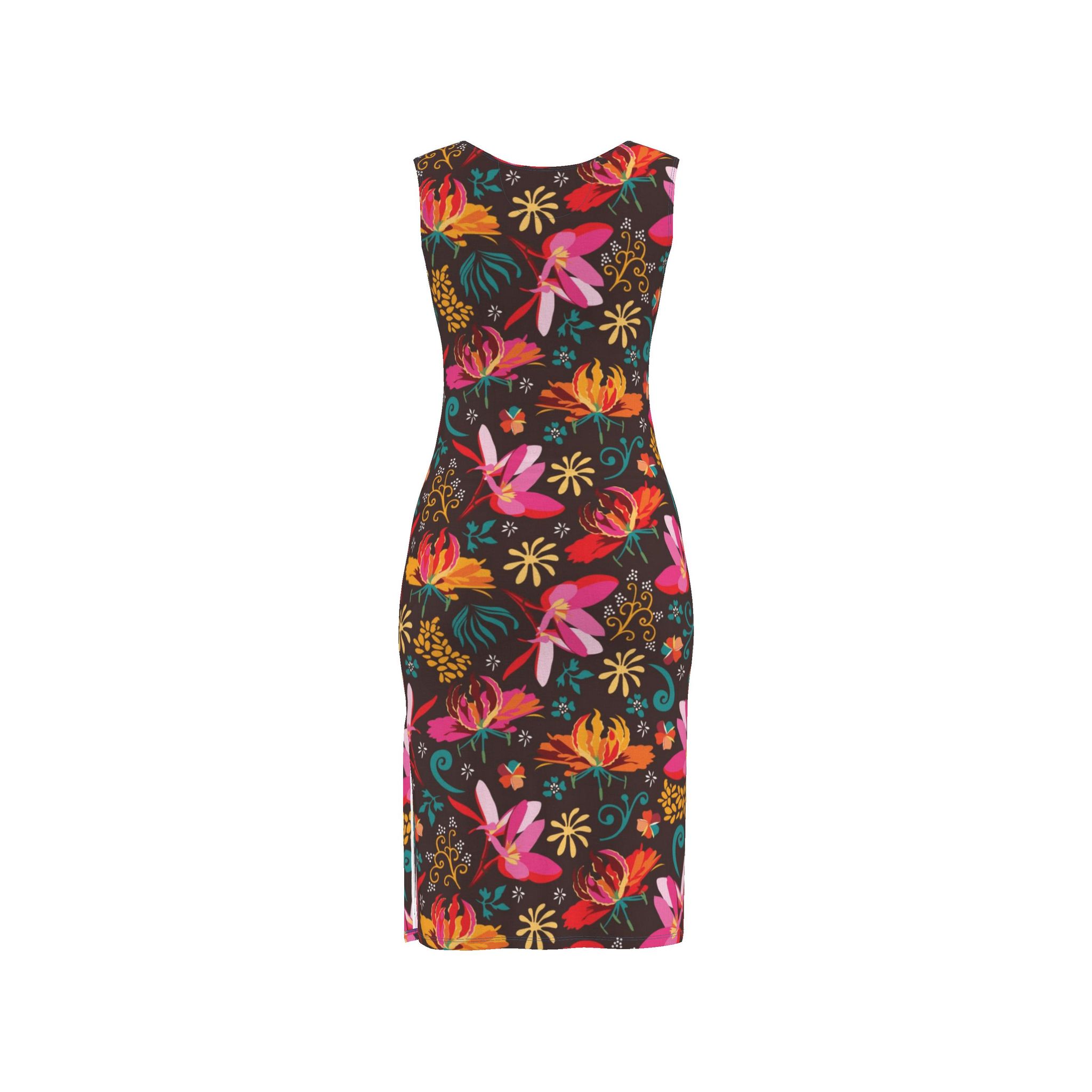 Tropical flower Bodycon Dress