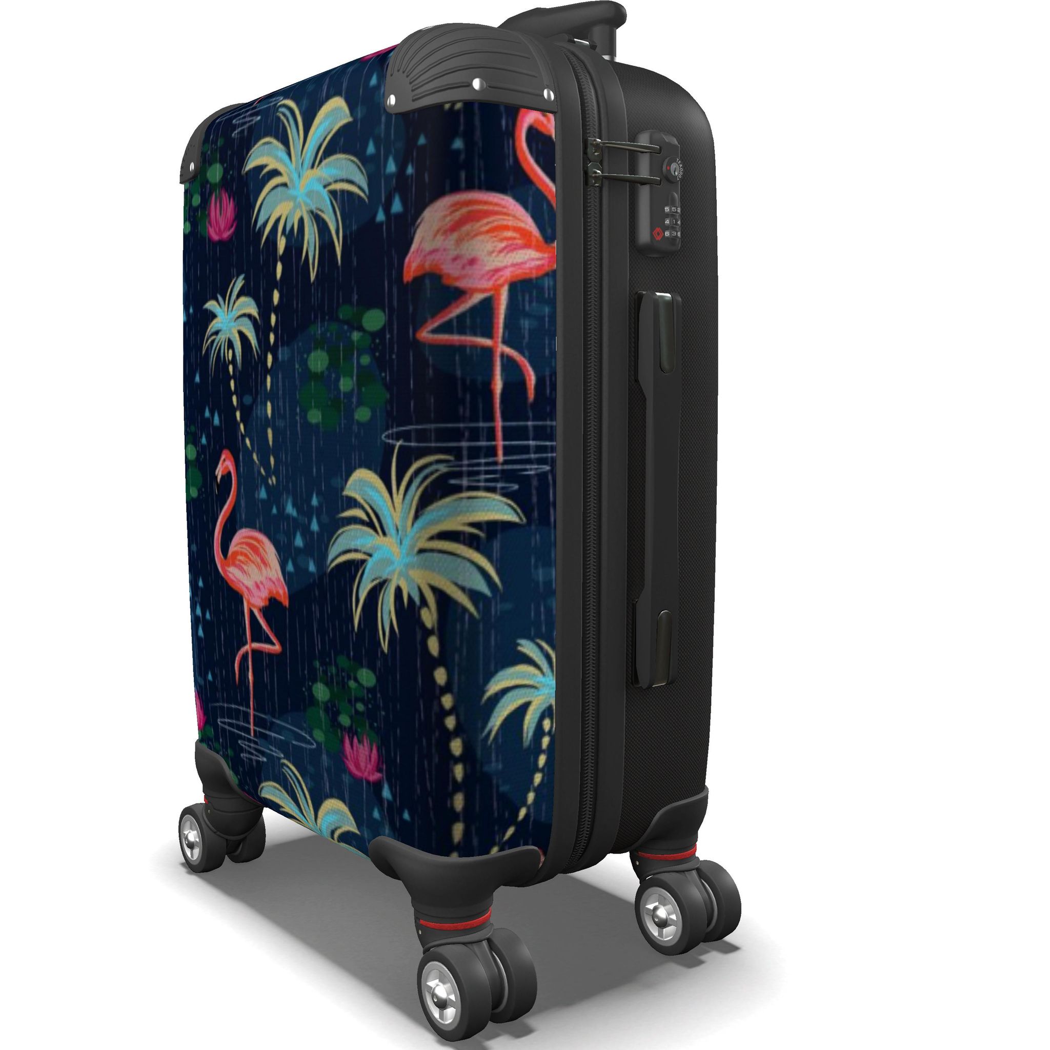 Pink store flamingo suitcase