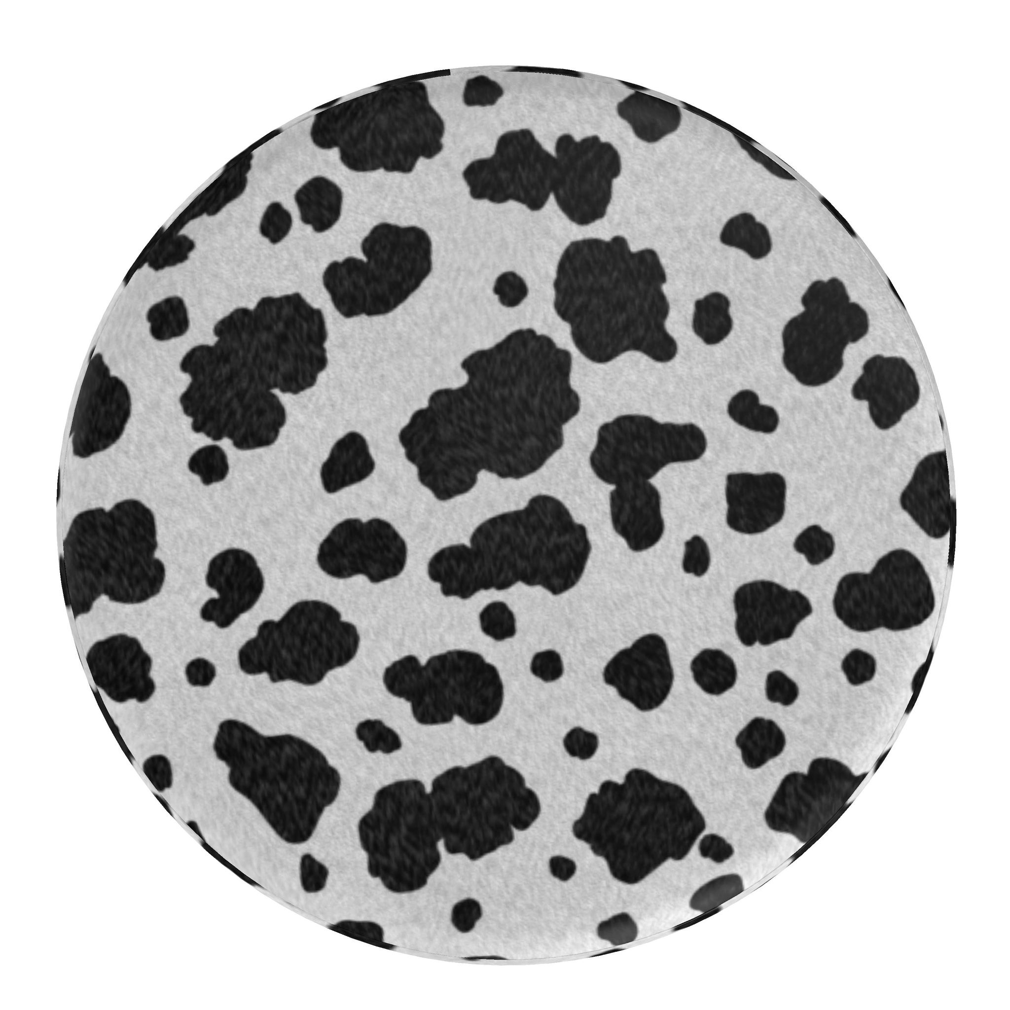 Round Pouffe 101 Dalmatian Coat Spotted Dog Hair Animal Print Black And White Spots Puppies Animals Dog Lovers Gift Design By Tiana Lofd Round Pouffe 101 Dalmatian Coat Spotted Dog Hair Animal Print Black And White Spots Puppies Animals Dog Lovers Gift Design By Tiana Lofd