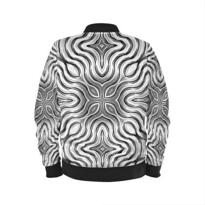 Men's Bomber Jacket — Undulator with Ira Zoot artwork — alternate view 3