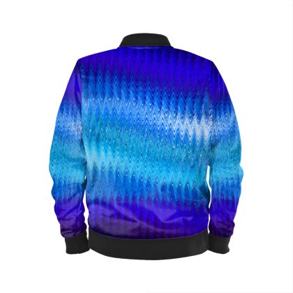 Men's Bomber Jacket — Waverna with Ira Zoot artwork — alternate view 3