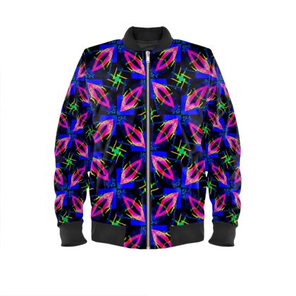 Men's Bomber Jacket — Tribal Zen with Ira Zoot artwork — alternate view 2