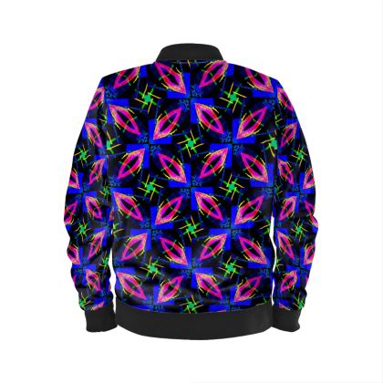 Men's Bomber Jacket — Tribal Zen with Ira Zoot artwork — alternate view 3