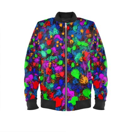 Men's Bomber Jacket — Splatter with Ira Zoot artwork — alternate view 2