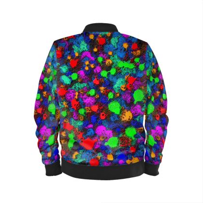 Men's Bomber Jacket — Splatter with Ira Zoot artwork — alternate view 3