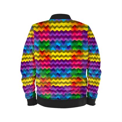 Men's Bomber Jacket — Slatted Circle with Ira Zoot artwork — alternate view 3