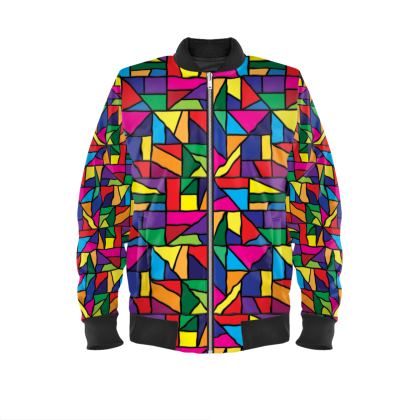 Men's Bomber Jacket — Fraggged with Ira Zoot artwork — alternate view 2