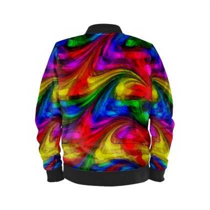 Men's Bomber Jacket — Rainbough with Ira Zoot artwork — alternate view 3