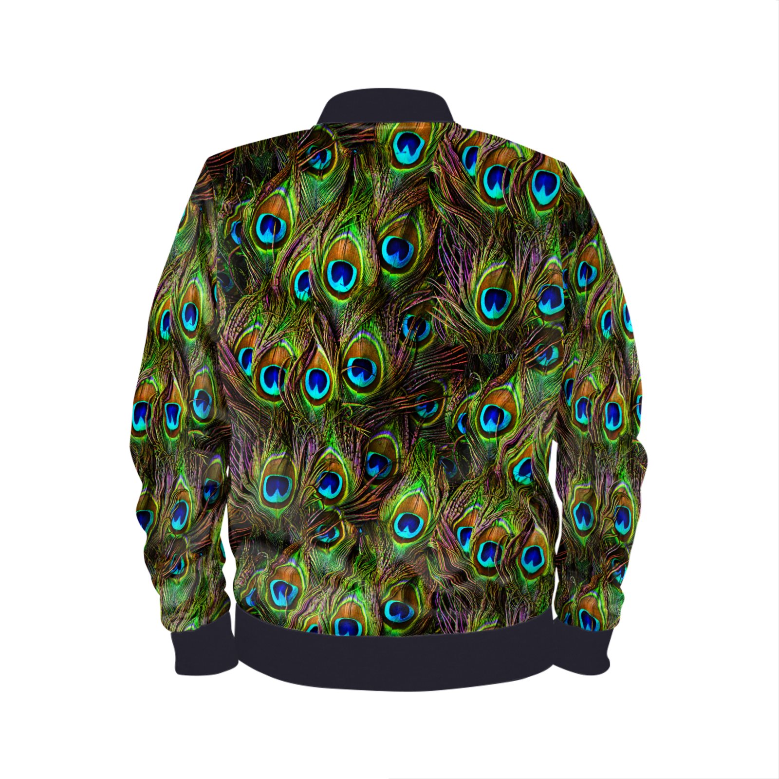 Peacock Feathers Invasion Mens Bomber Jacket