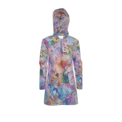 ladies dress raincoats Free Fly Women's Cloudshield Rain Jacket XS / Ocean Mist matte face fabric Recycled Long Raincoat - Womens