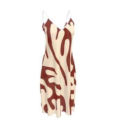 orange and black midi dress Julian Taylor Black and Orange Swirl Print Midi Dress
