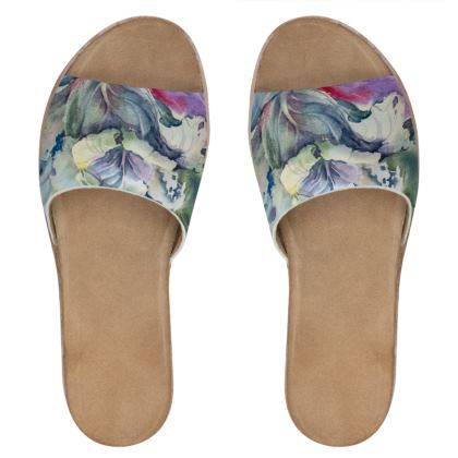 Women's Leather Slider Shoes · Cabbage Adage