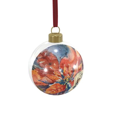 Christmas Ornament Bone China Baubles · Winter Poinsettia Operetta