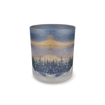 Holiday Short Drinking Glass · Winter Moon in Pine Valley