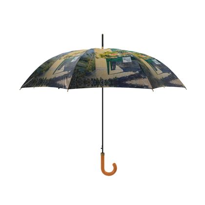 Rain or Shine Artsy Umbrella · Gruene Table on Front Porch