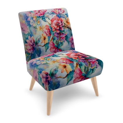 Occasional Comfy Chair · Flowering Dogwood Pink Blossoms on Woody Bark