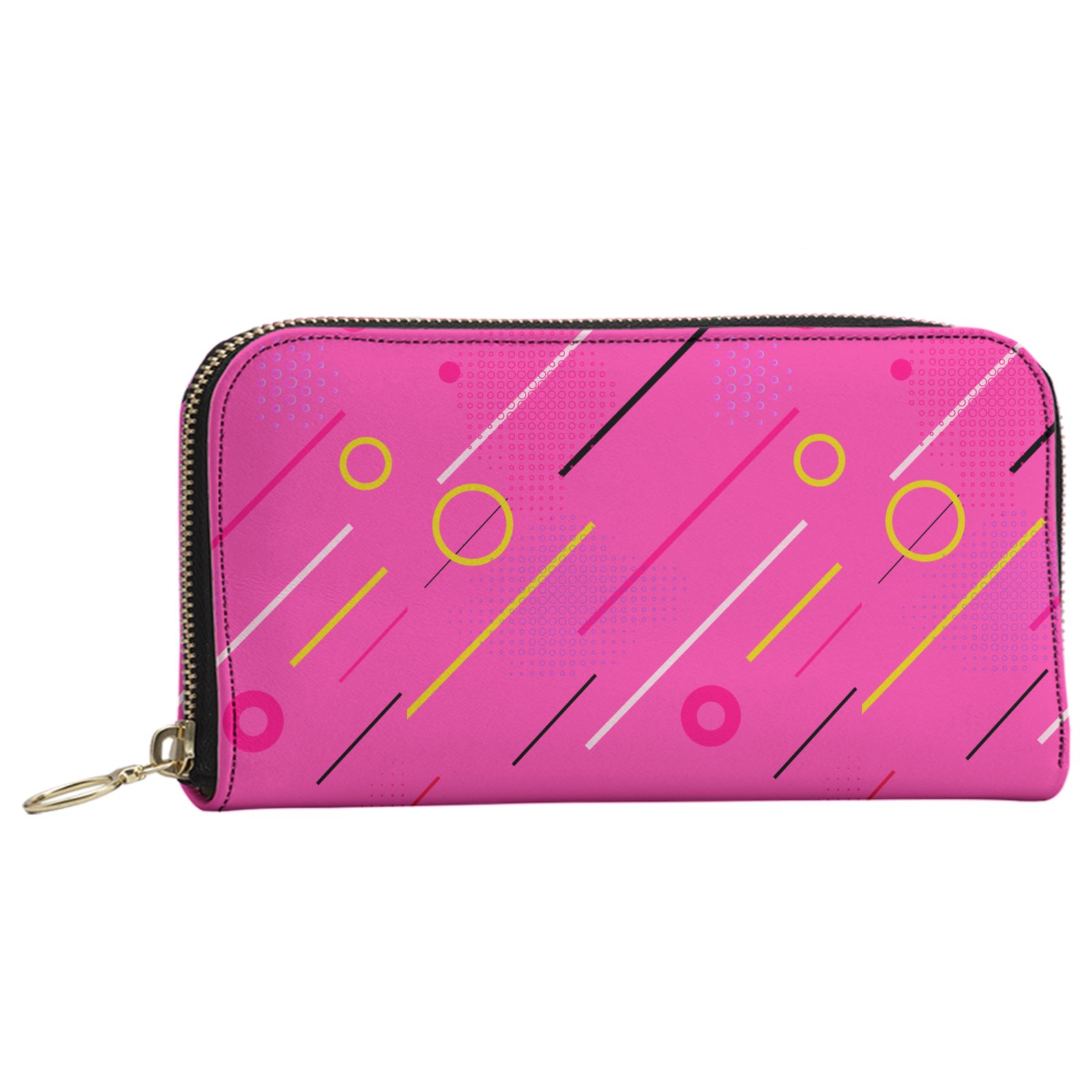 Leather Zip Purse Emmeline Anne Cool Grooves Pink Leather Zip Purse Emmeline Anne Cool Grooves Pink