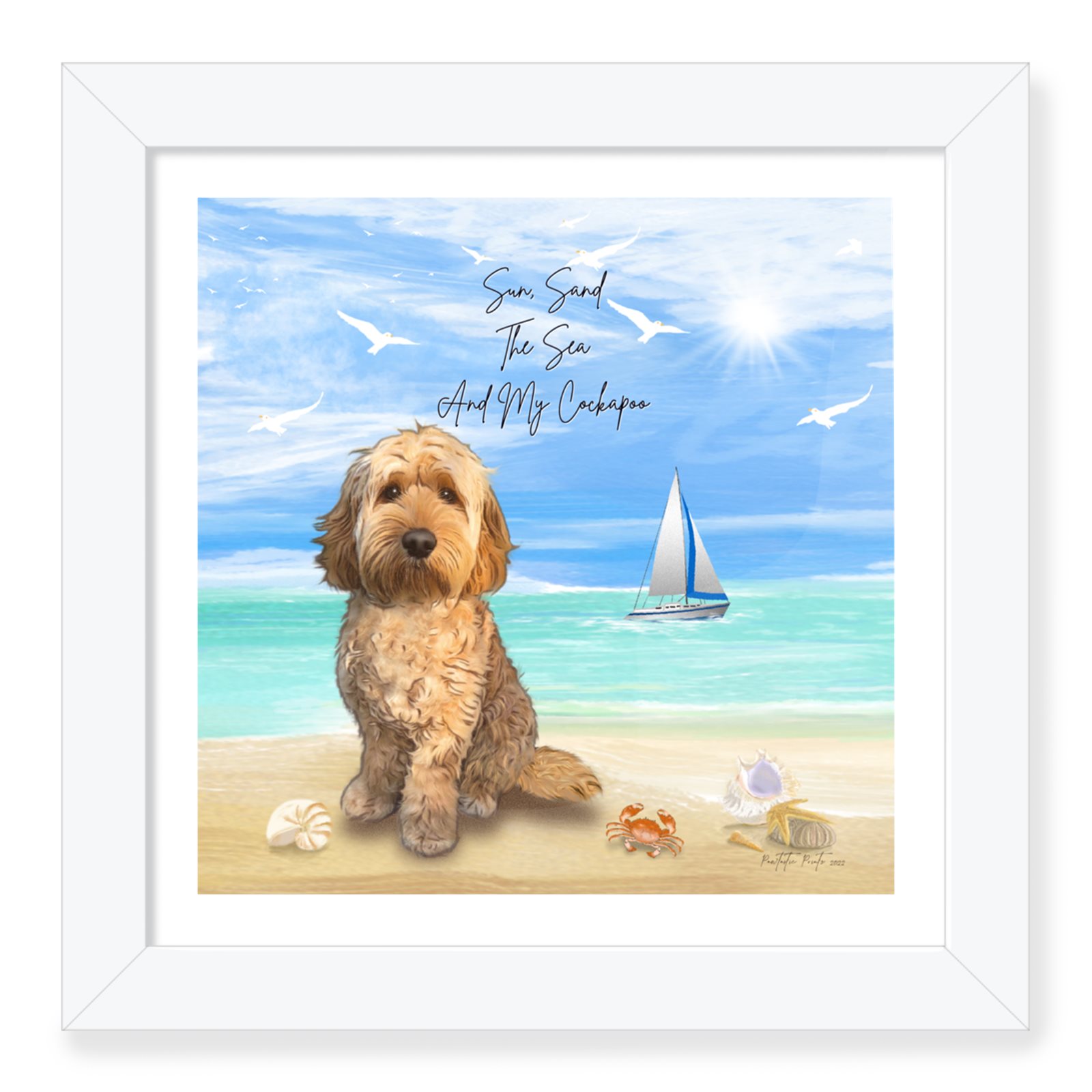 Cockapoo art prints outlet