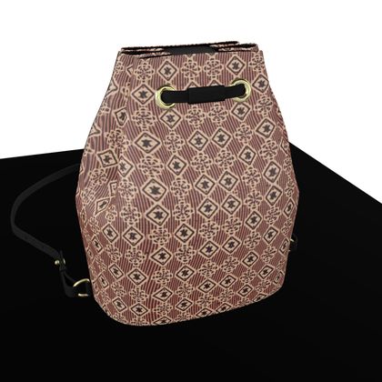 Leather Drawstring Backpack. Designer Backpacks | Contrado display picture 3