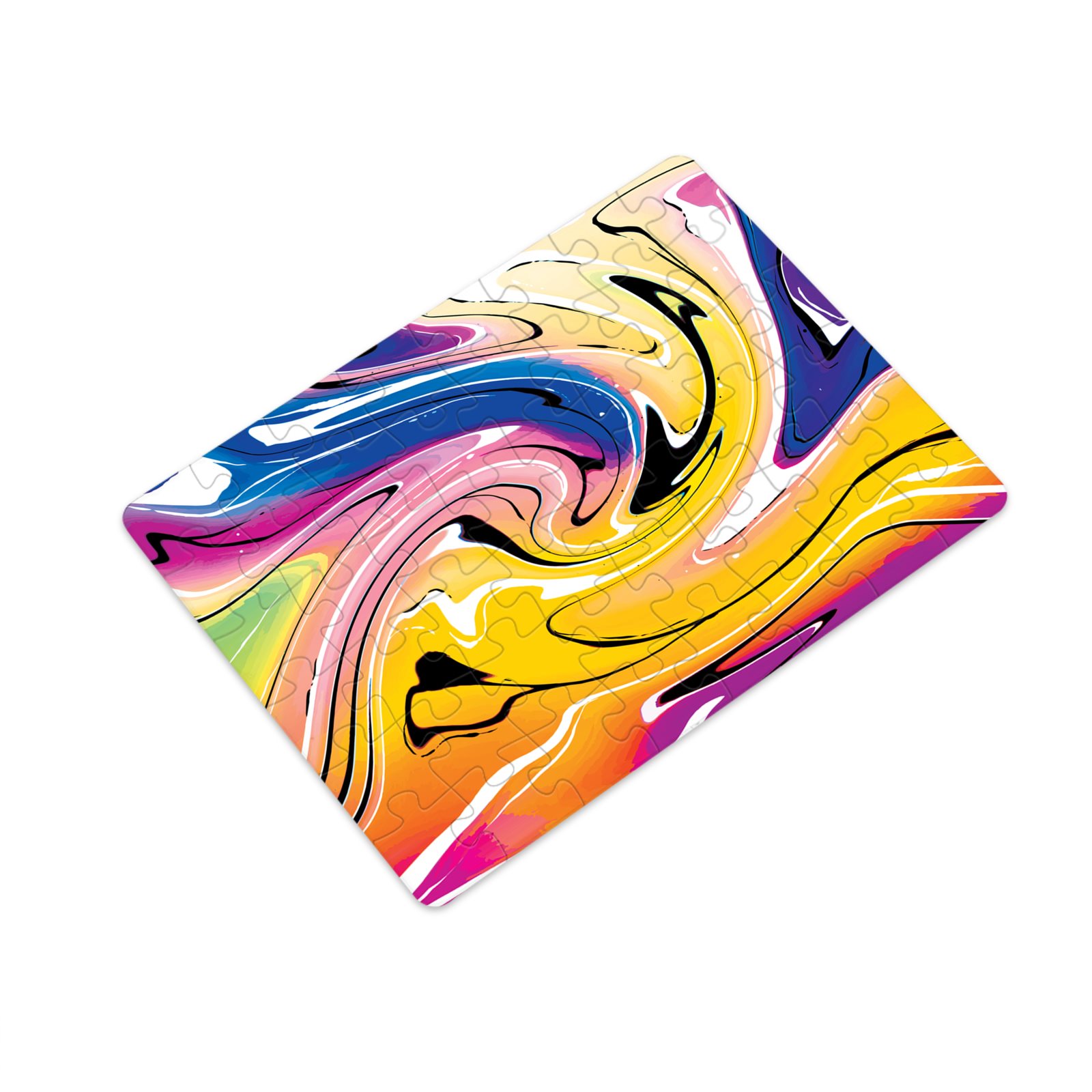 Plastic Jigsaw Puzzle Multicolour Swirling Marble Pattern 12 Of 12 Plastic Jigsaw Puzzle Multicolour Swirling Marble Pattern 12 Of 12