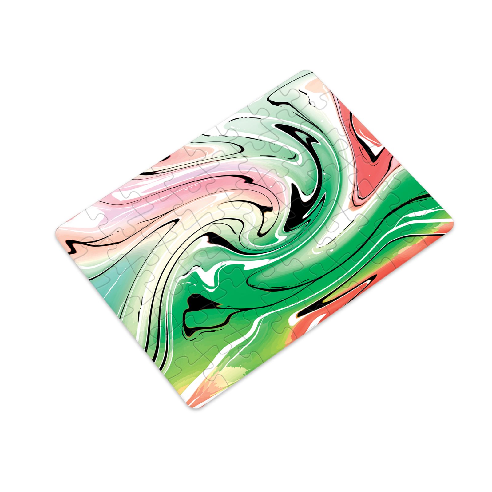 Plastic Jigsaw Puzzle Multicolour Swirling Marble Pattern 12 Of 12 Plastic Jigsaw Puzzle Multicolour Swirling Marble Pattern 12 Of 12
