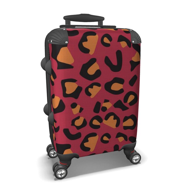 leopard print suitcase