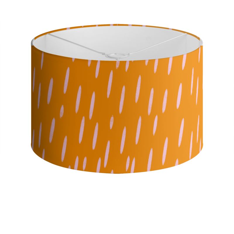 Raining Opportunities Drum Lamp Shade In Orange