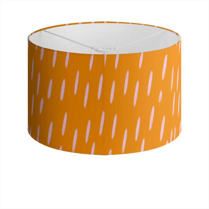 Raining Opportunities Drum Lamp Shade In Orange