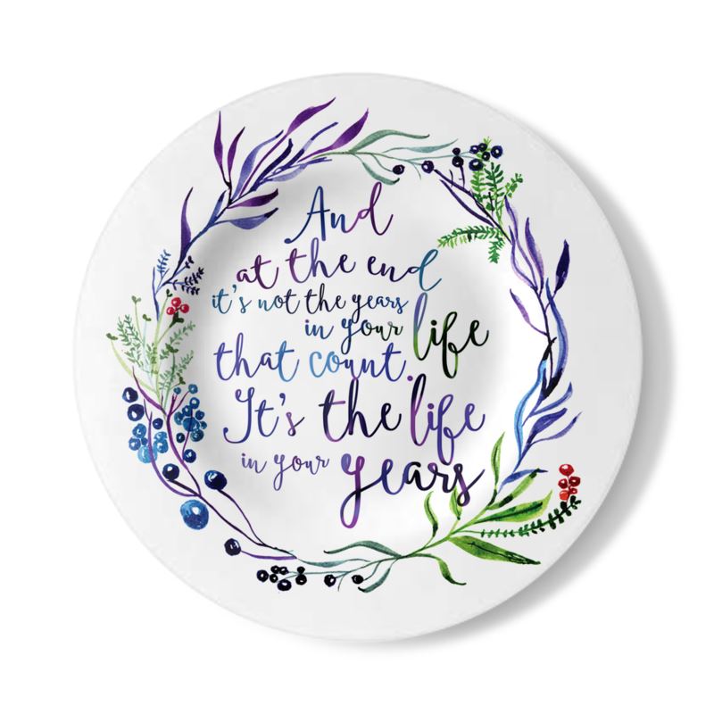 Birthday Quote Decorative Plate