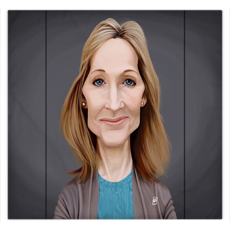 J K Rowling Celebrity Caricature Duvet Covers