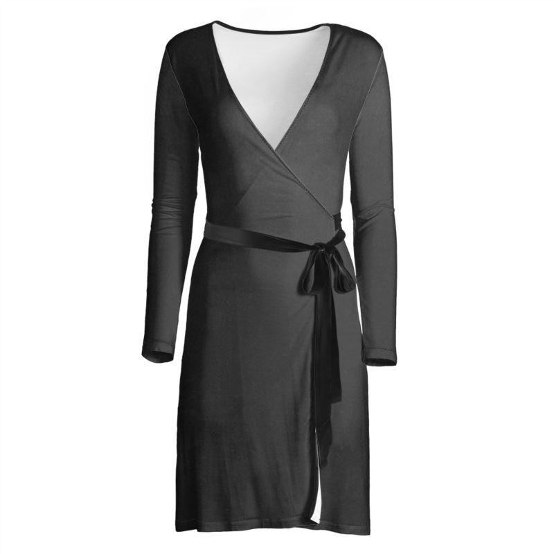 Wrap Dress Office Black Casual by Dio Del Arte Wrap Dress Office Black casual