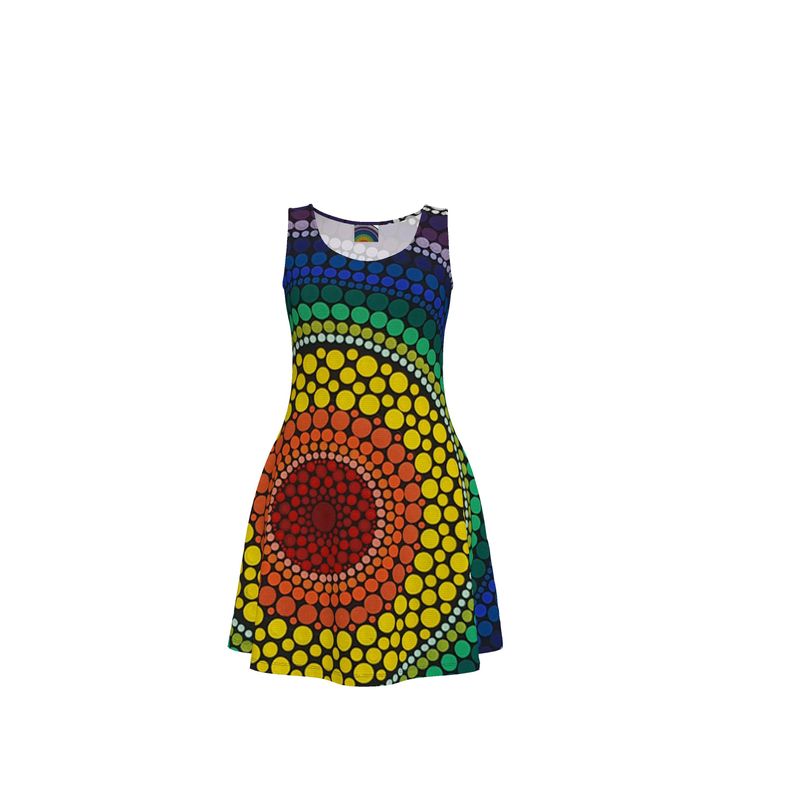 multicolor skater dress Rainbow Mermaid Skater Dress  VinylDolls