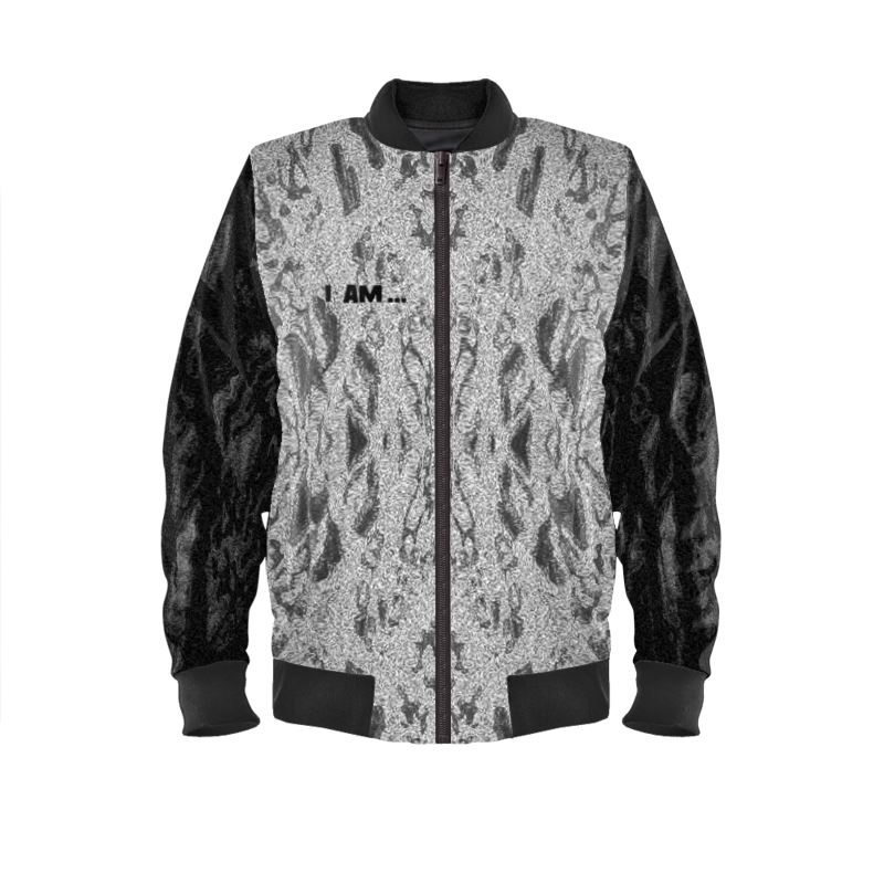 Silver satin 2025 bomber jacket
