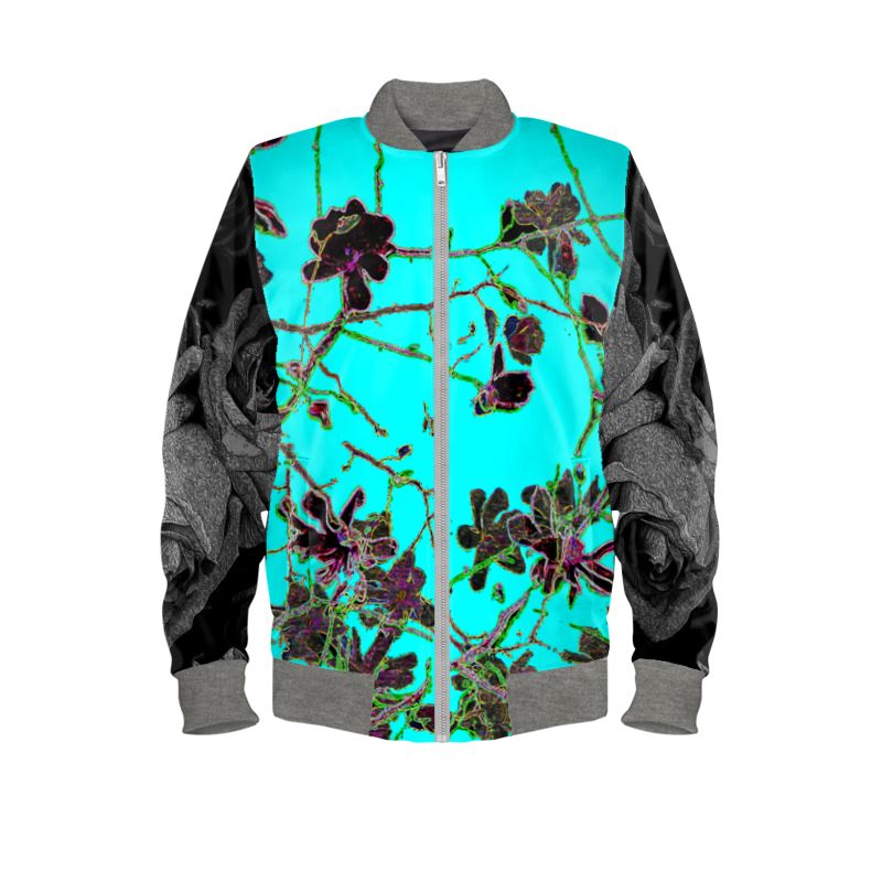 turquoise bomber jacket womens