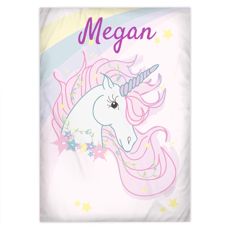 Personalised Unicorn Duvet Cover And Pillowcase