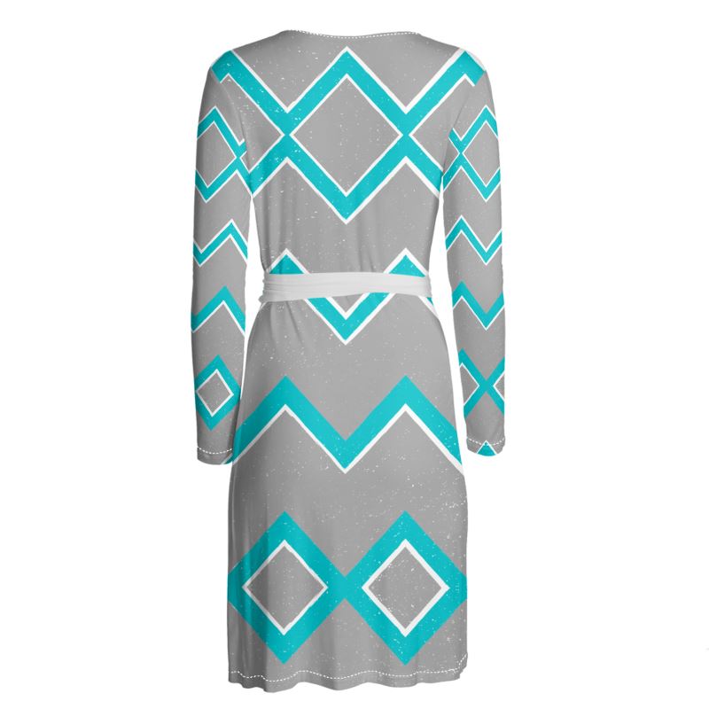 TMR | Seeing Stripes| Chevron Stripes |Knee Length Wrap Dress By The Mandated Reporter