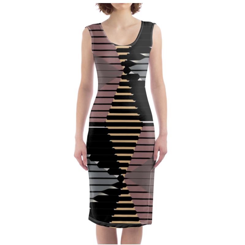 Abstract Bodycon Dress