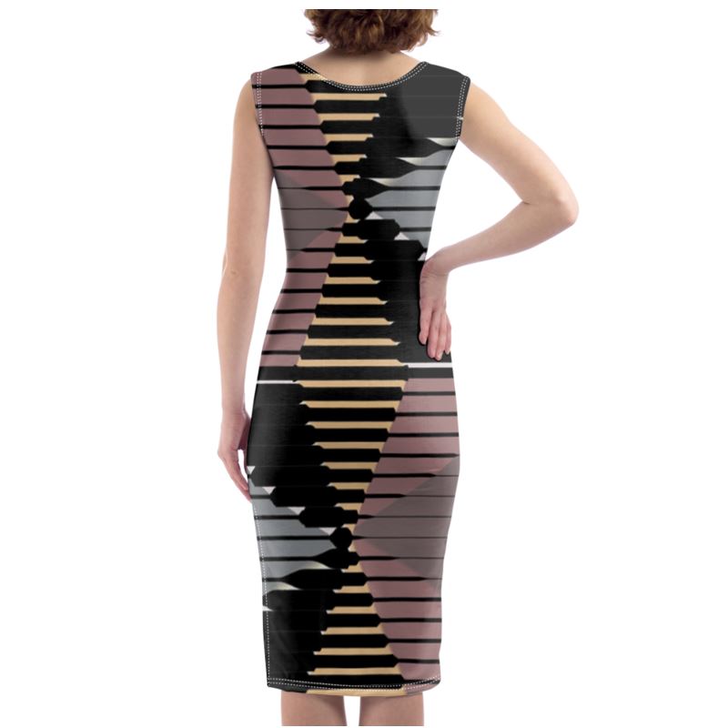 Abstract Bodycon Dress